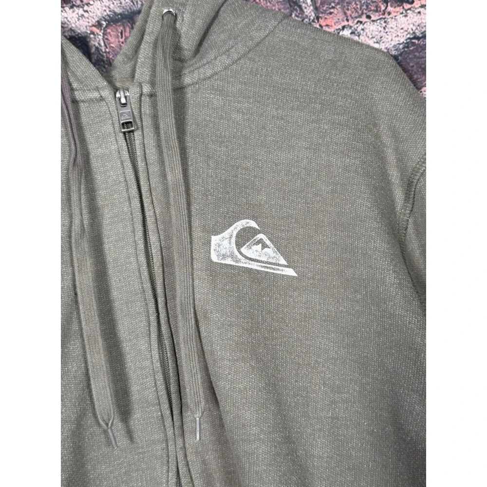 Quicksilver Green Zip Up M